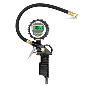 Digital Pressure Gauge with Tire Inflator 250 PSI Air Chuck and Compressor Accessories Heavy Duty with Quick Connect Coupler