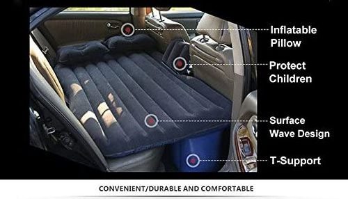 Car Air Inflation Travel Bed Mattress for Universal Car Back Seat Support Outdoor Camping Mat Cushion