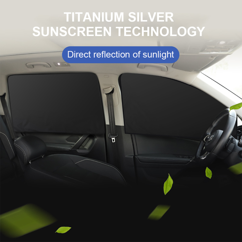 Summer Sun Protection Strong Magnetic Full Shading Magnetic Car Curtain Magnetic Suction Opaque Car Sunshade Shield Cover