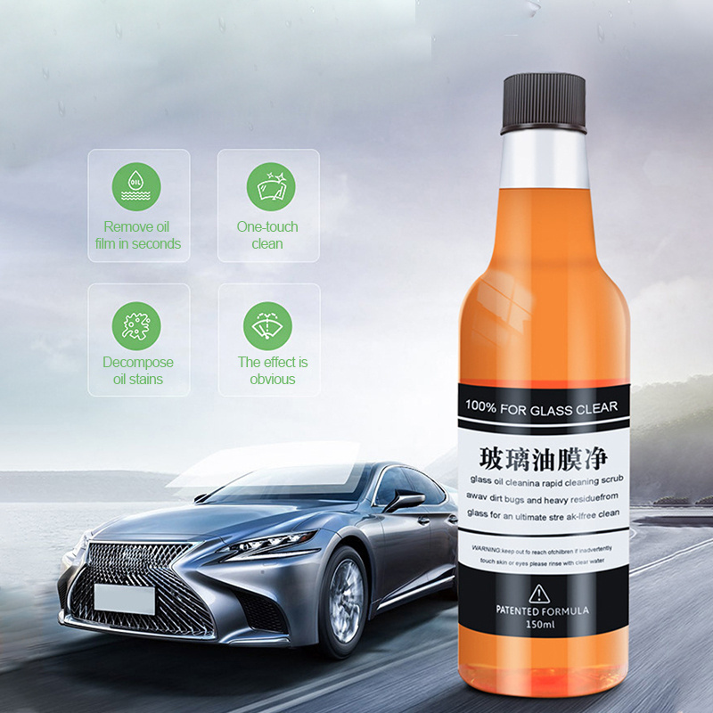 150ml Car Glass Oil Film Removing Agent Glass Cleaner Kits for Bathroom Auto Window Glass Car Windshield Windscreen