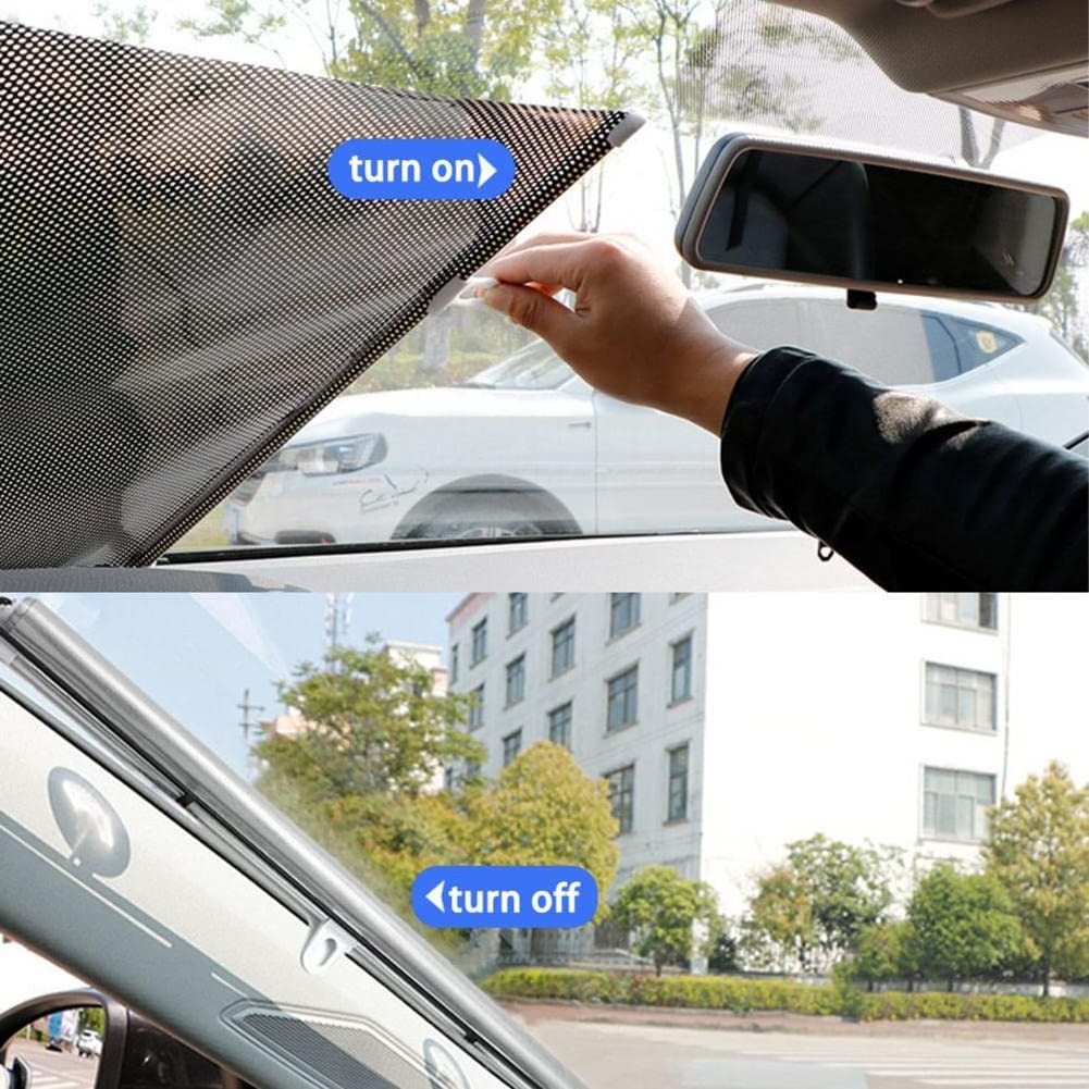 Retractable Windshield Sun Shade Universal Car Automatic Retractable Sunshade Rear Side Window Front Back Auto Windshield Sun Sh