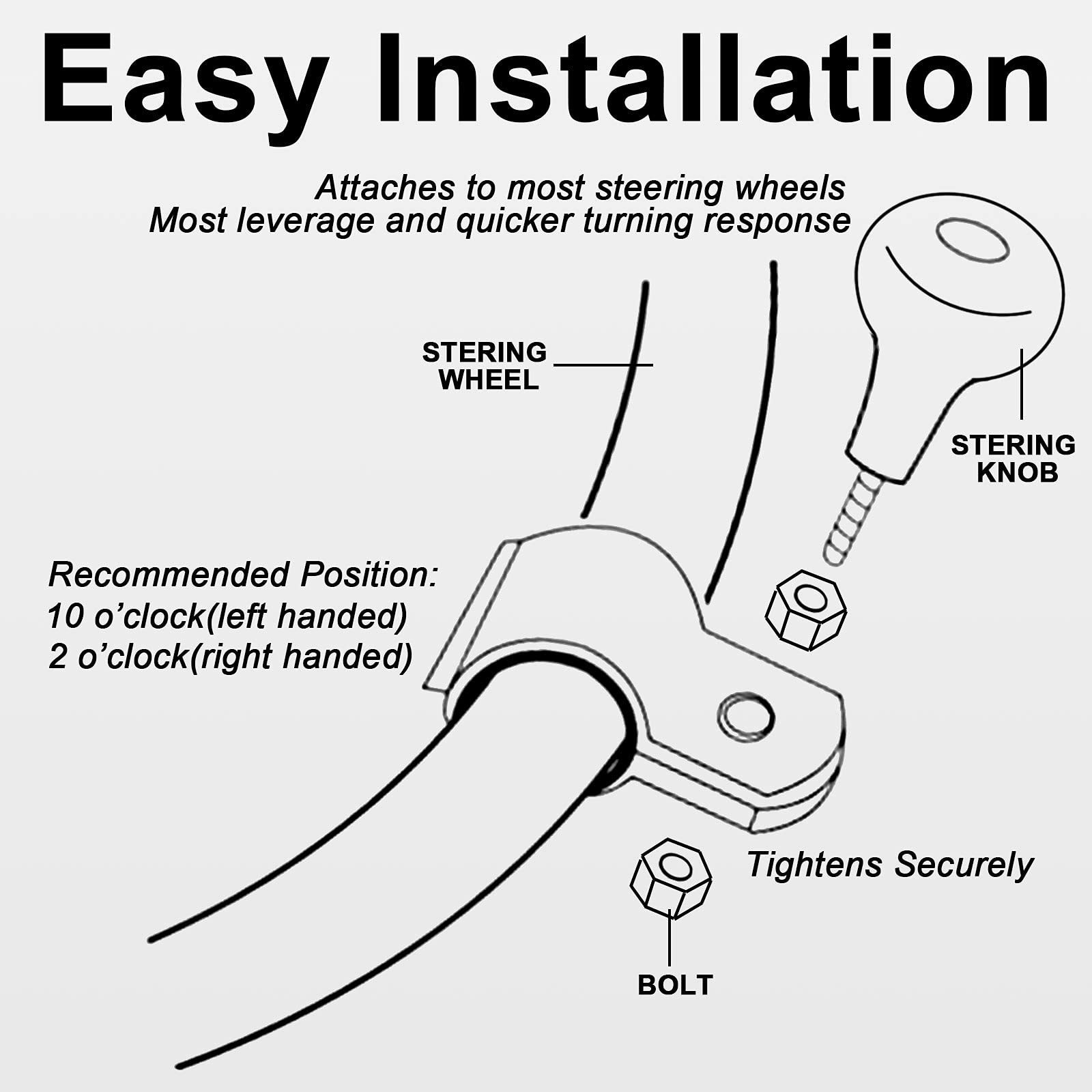 Car Steering Wheel Booster Ball Portable Spinner Lawn Mower Turn Knob