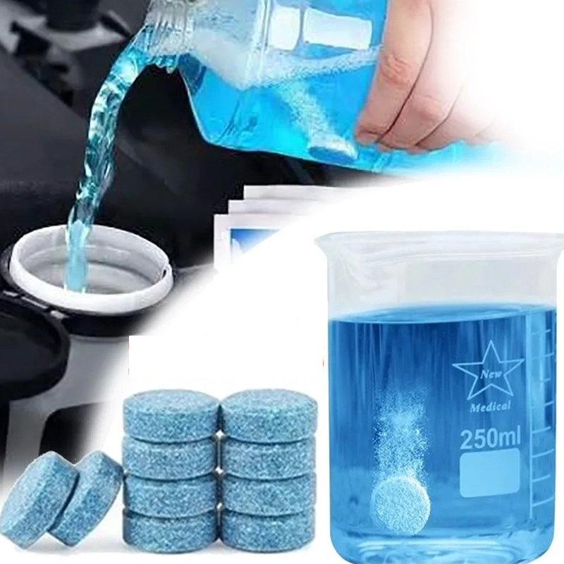 Solid Cleaner Car Windscreen Cleaner Effervescent Tablet Auto Wiper Glass Solid Cleaning Concentrated Tablets Detergent