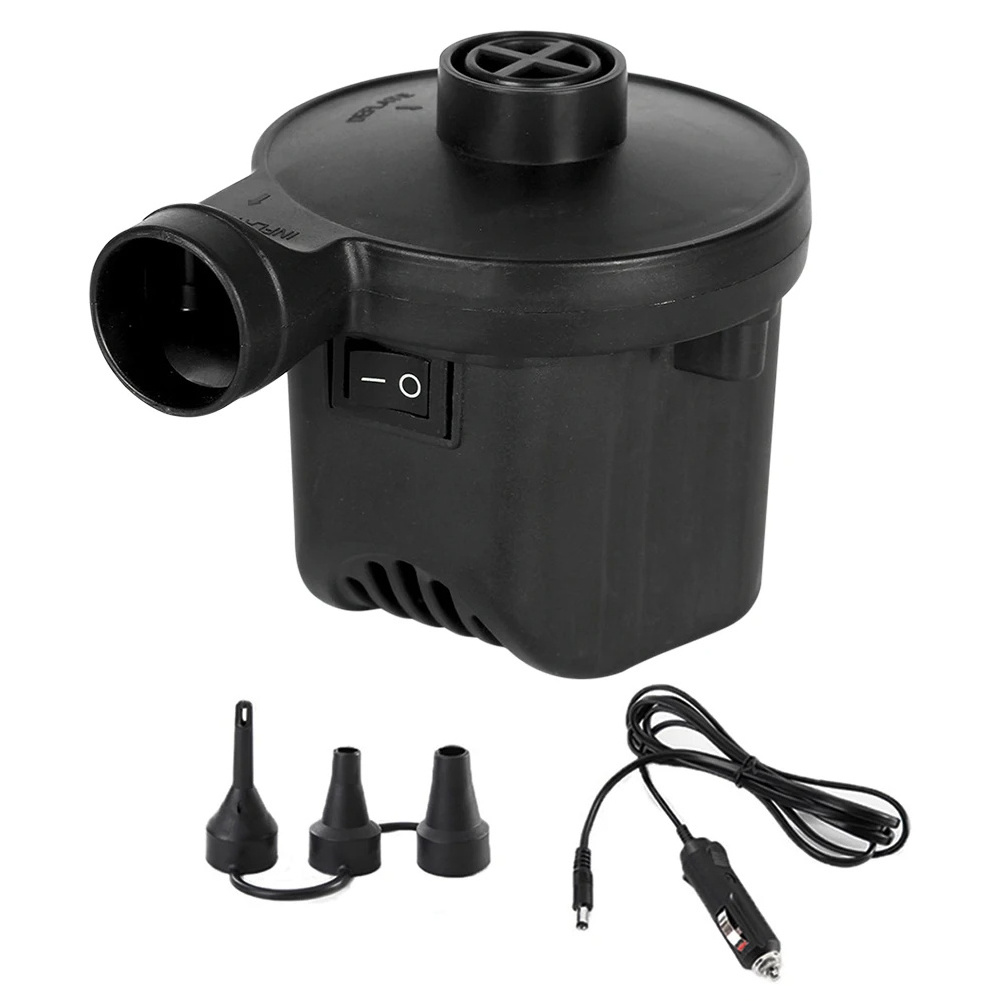 Electric Air Pump Potable Inflatable Pump Compressor For Mattress Swimming Pool Fast Air Filling Inflator Blower 3 Nozzles