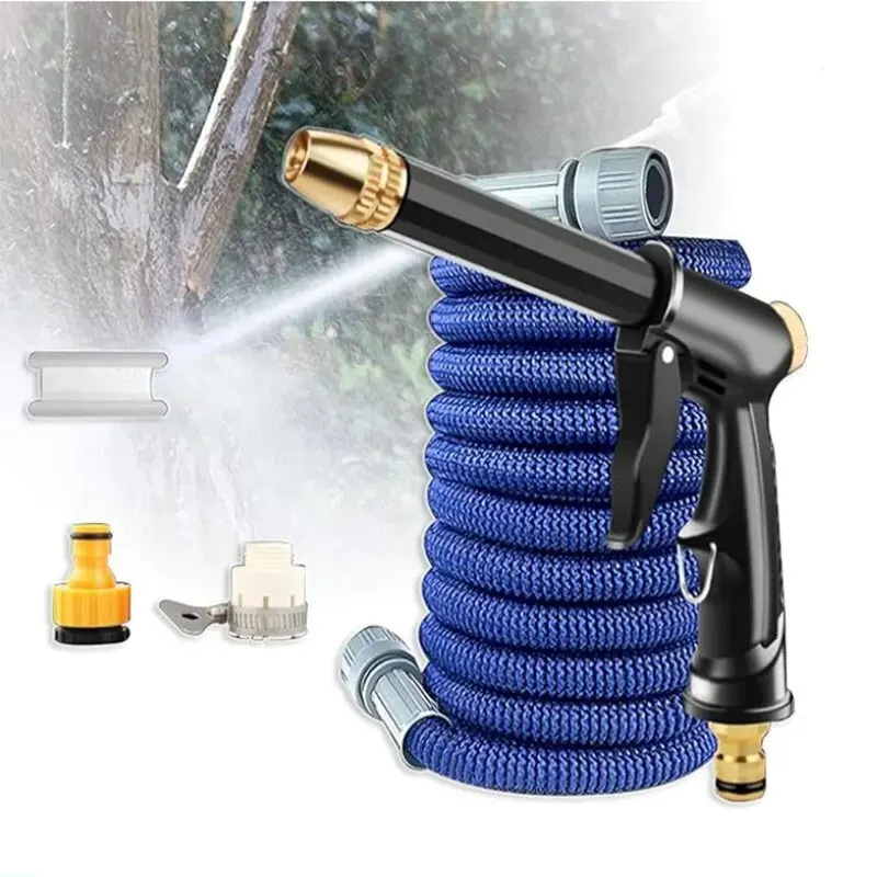 High Quality Flexible Expandable Garden Hose High Pressure Nozzle Sprayer Washer Gun Car Wash Hose Expandable Garden Water Hose