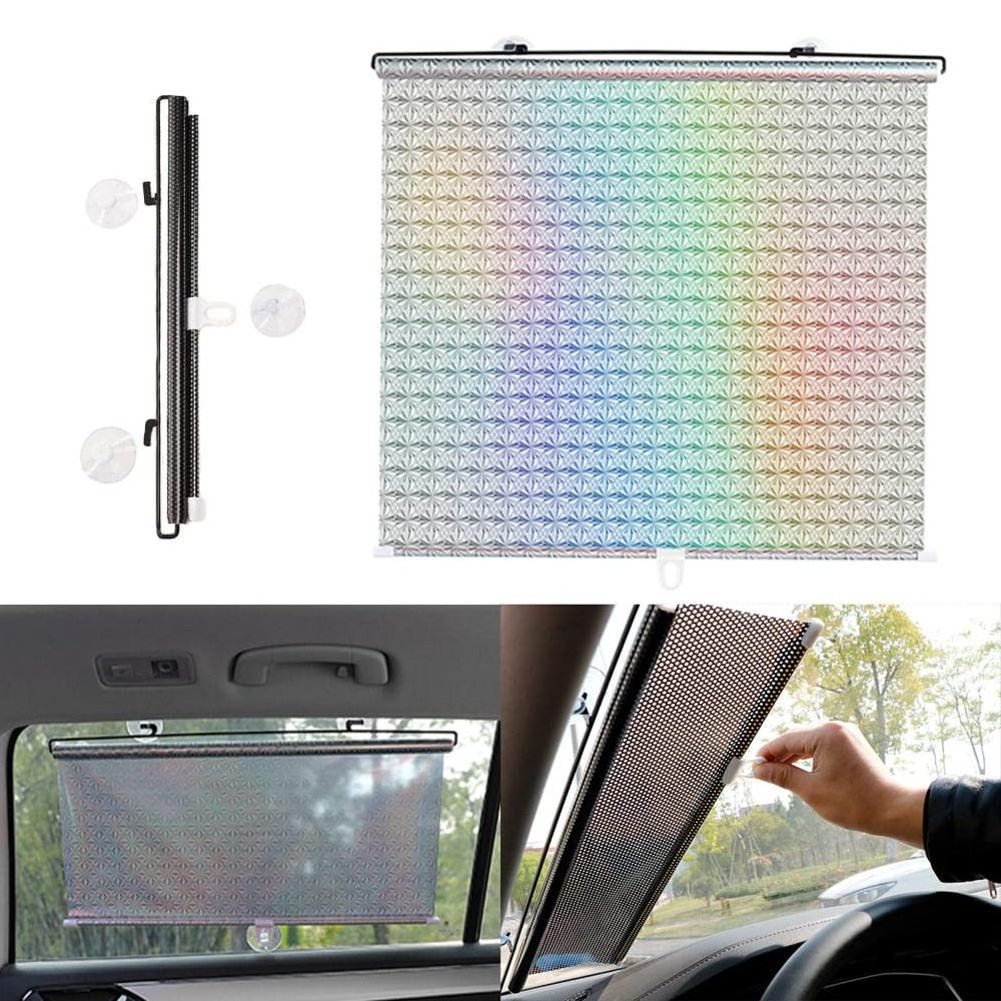 Retractable Windshield Sun Shade Universal Car Automatic Retractable Sunshade Rear Side Window Front Back Auto Windshield Sun Sh