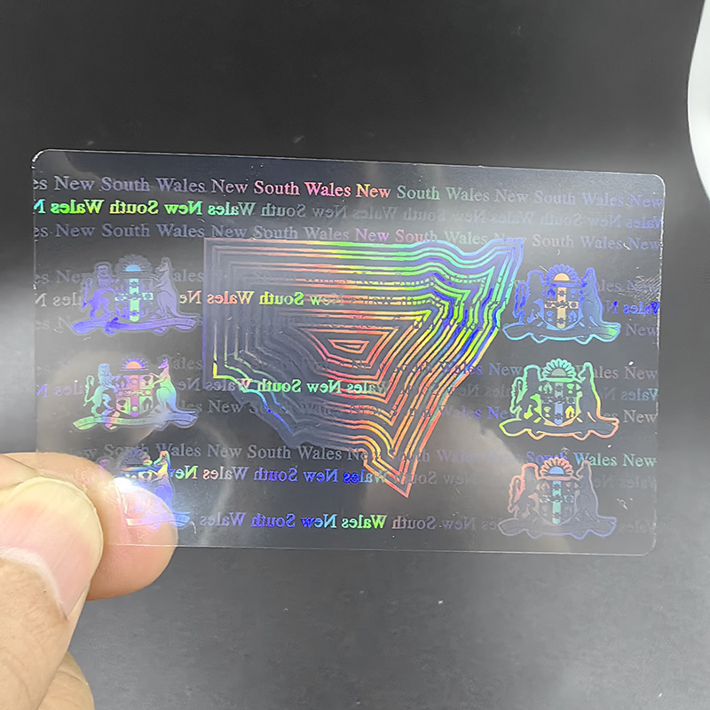 Custom Transparent PET Hologram Overlay Sticker VIC SA NSW Hologram Overlay Holographic Stickers