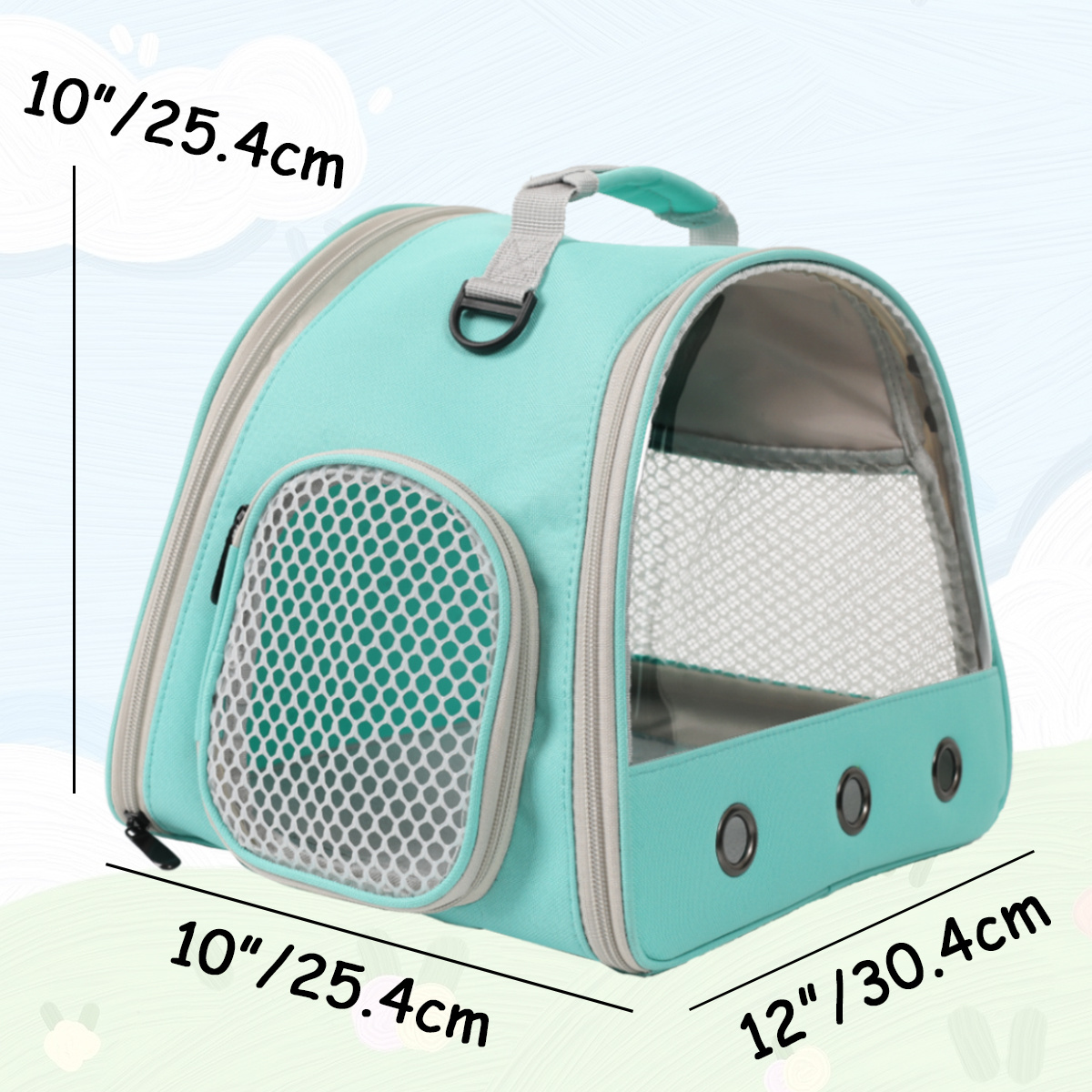 Portable Small Animal Carrier Pouch for Hamster Chinchilla Rabbit Gerbil Hedgehog Sugar Glider Outgoing Travel Carrying Case