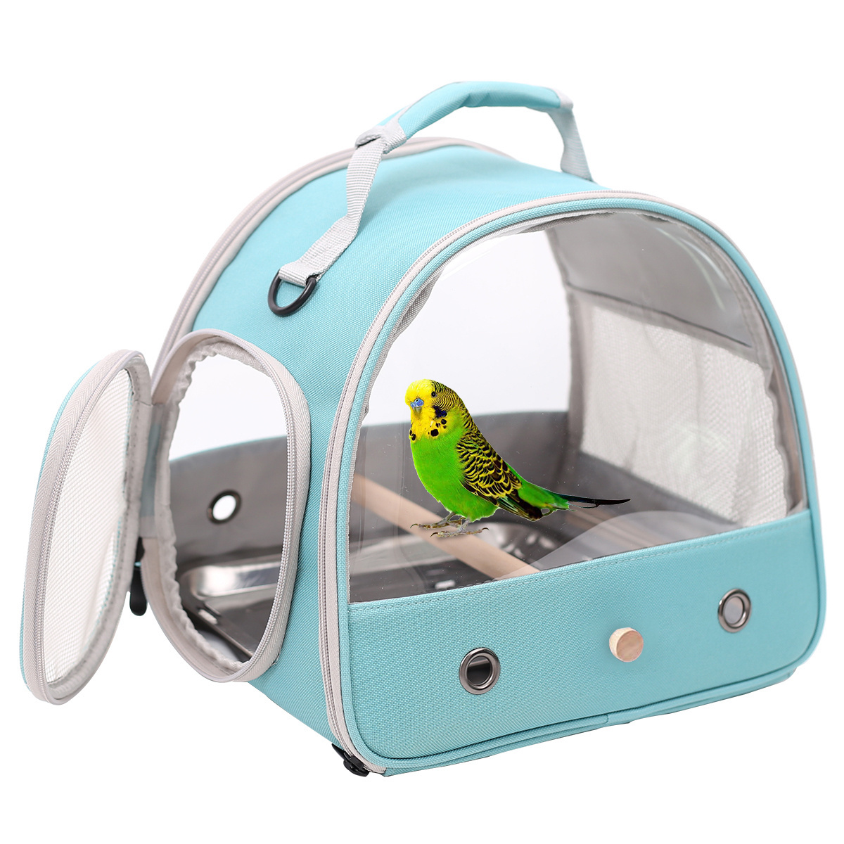 Factory Supplier Transparent Breathable Bird Big Space Travel Bag Parrot Carrier Backpacks Bird Carrier Bag with Stand