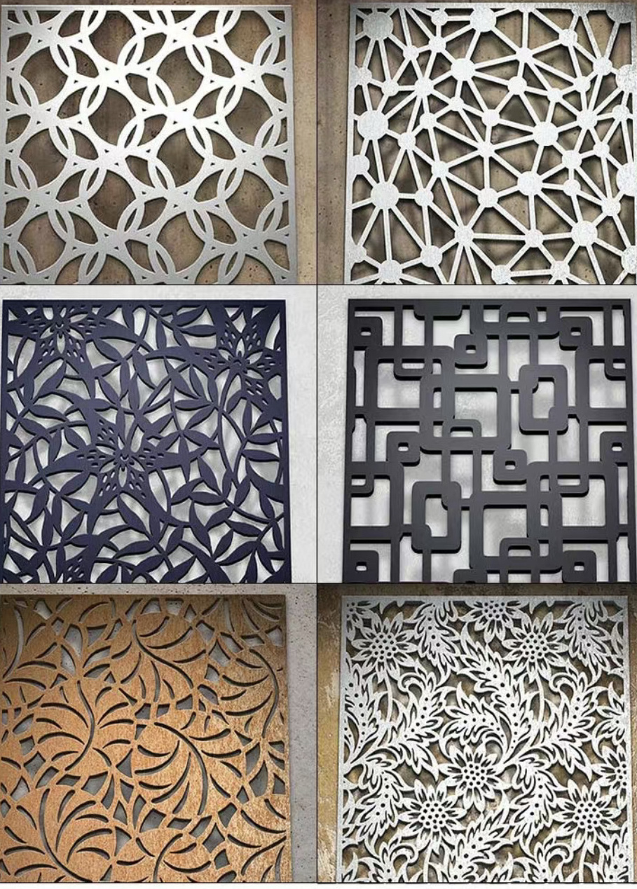 External Wall Facade Systems Decoration Material Laser Cut Metal Wall Mashrabiya Carved Panels