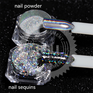 Laser Yucca Flakes for Nails Sequins Holographic Glitter Powder Galaxy Holo Nail Bling Rainbow Nail Art Paillettes SF2010