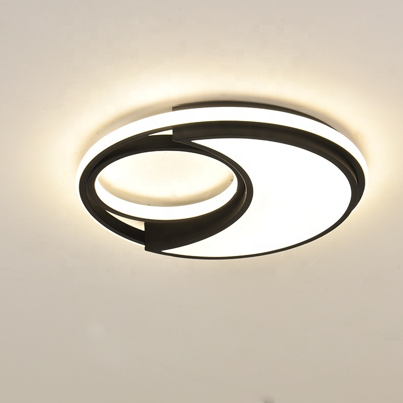 Modern Round moon shape 40cm 36W dimmable led ceiling mounted lights for bedroom lighting