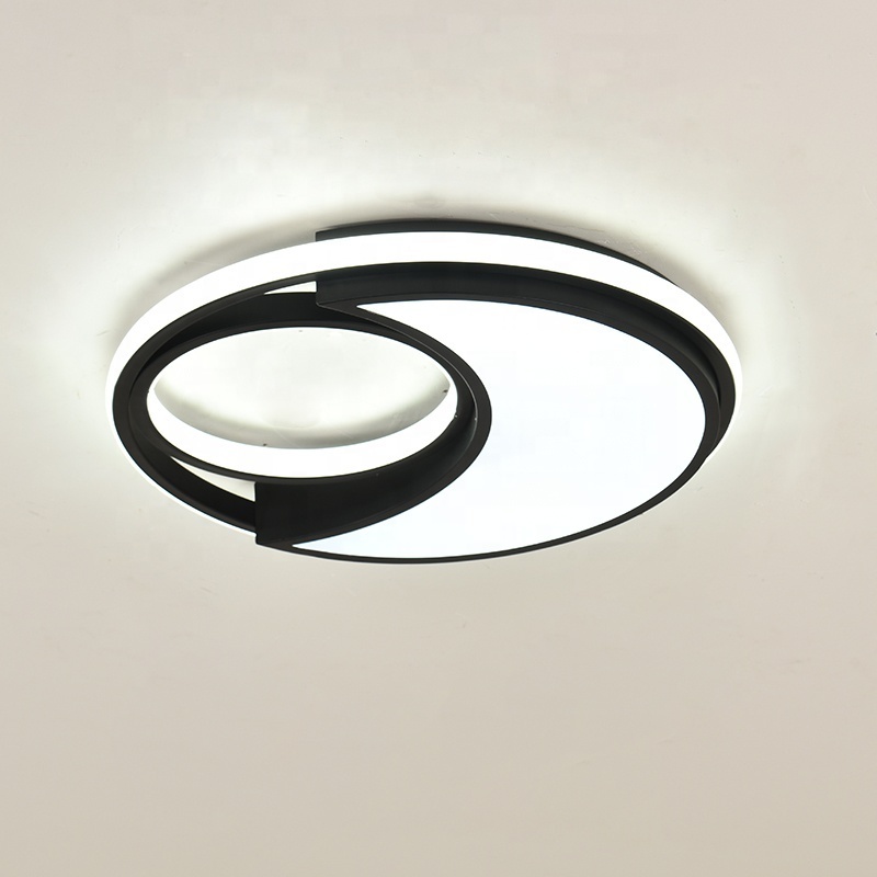 Modern Round moon shape 40cm 36W dimmable led ceiling mounted lights for bedroom lighting