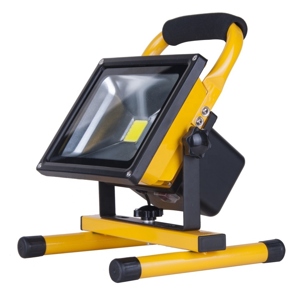 Outdoor rechargeable LED flood light 20w portable cob led rechargeable hand lamp IP65