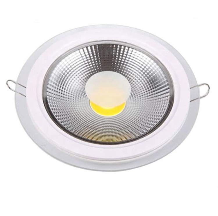 High Brightness 5W 10W 15W 25W Round Square COB Glass Led Ceiling Panel Down Light