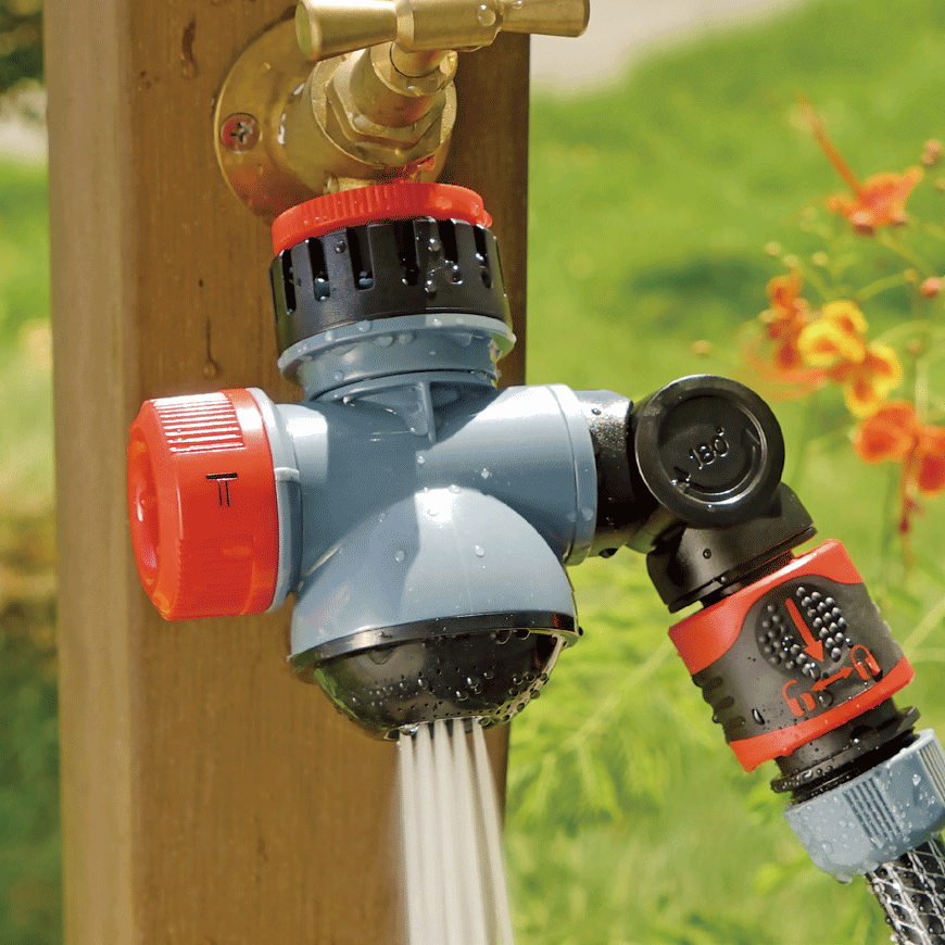 3 Functions Garden Outdoor Faucet and Tap Quick Connector Individual Control 180 Swivel Hose Connector Avoid a Kinking Hose