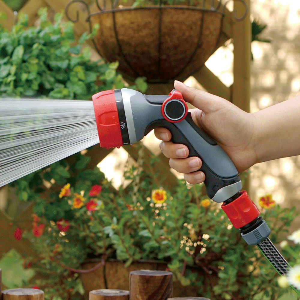 Ultra-Light Thumb Control 7-Pattern Hose Nozzle Garden Water Gun Powerful Sprayers Hose Sprayer