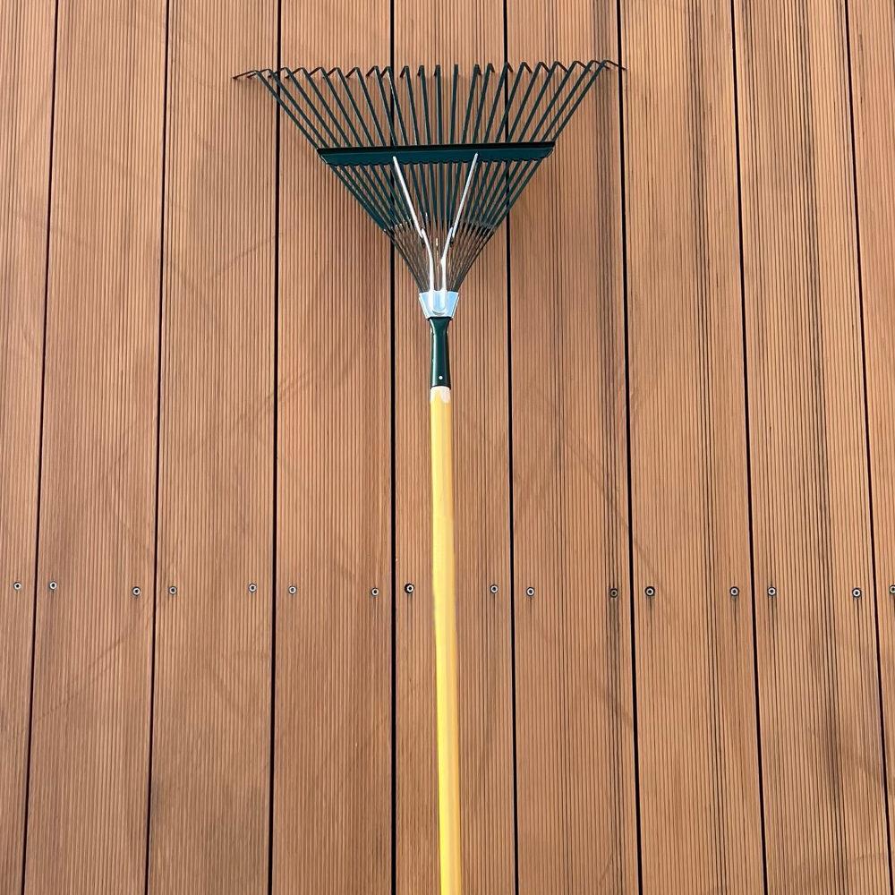 Leaf Rake Tempered Steel Tines for Lawn Efficient Garden Hand Rake Yard Leaves and Other Debris Collect Grass Rake