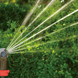 Multifunction Gear Drive Garden Sprinkler with Trident Base 6 Water Patterns Irrigation Watering Areas