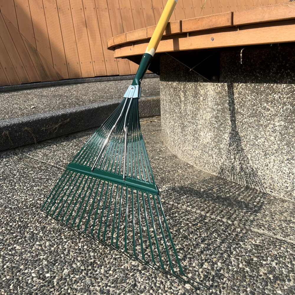 Leaf Rake Tempered Steel Tines for Lawn Efficient Garden Hand Rake Yard Leaves and Other Debris Collect Grass Rake