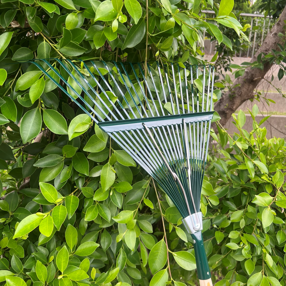 Leaf Rake Tempered Steel Tines for Lawn Efficient Garden Hand Rake Yard Leaves and Other Debris Collect Grass Rake