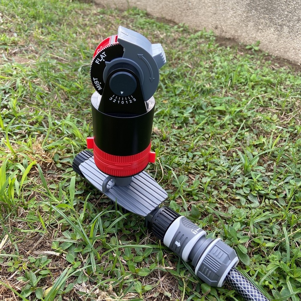 Multifunction Gear Drive Garden Sprinkler with Trident Base 6 Water Patterns Irrigation Small Medium Or Large Watering Areas