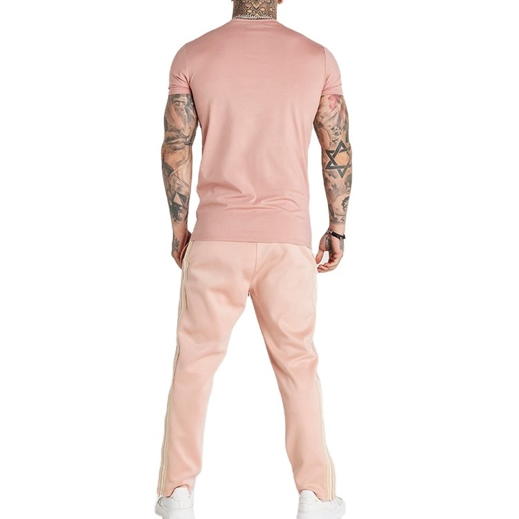 Bulk Slim fit plain pink hip hop t shirt for men best quality brand 95 cotton 5 spandex t shirts wholesale