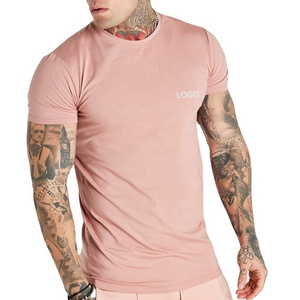 Bulk Slim fit plain pink hip hop t shirt for men best quality brand 95 cotton 5 spandex t shirts wholesale