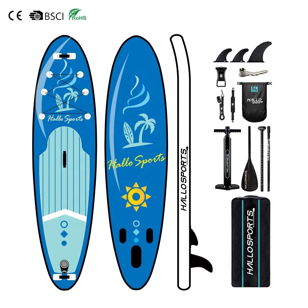 Hallosports 109 family blow up swimming paddle board with foot