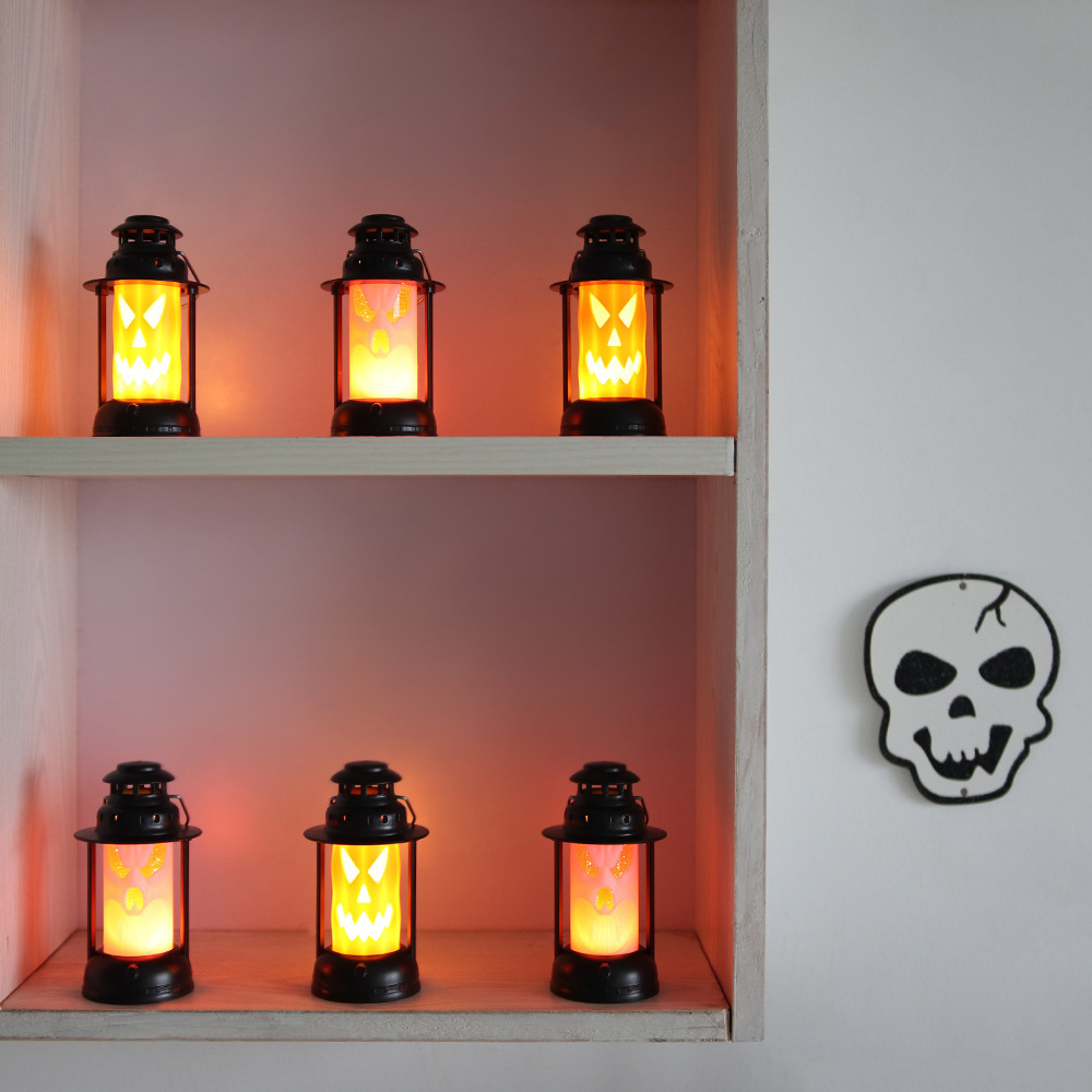 Halloween Ghost Lanterns Table Top Flame Lights Party Decorations with Halloween Decorative Lights