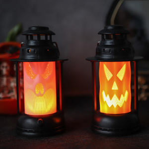 Halloween Ghost Lanterns Table Top Flame Lights Party Decorations with Halloween Decorative Lights