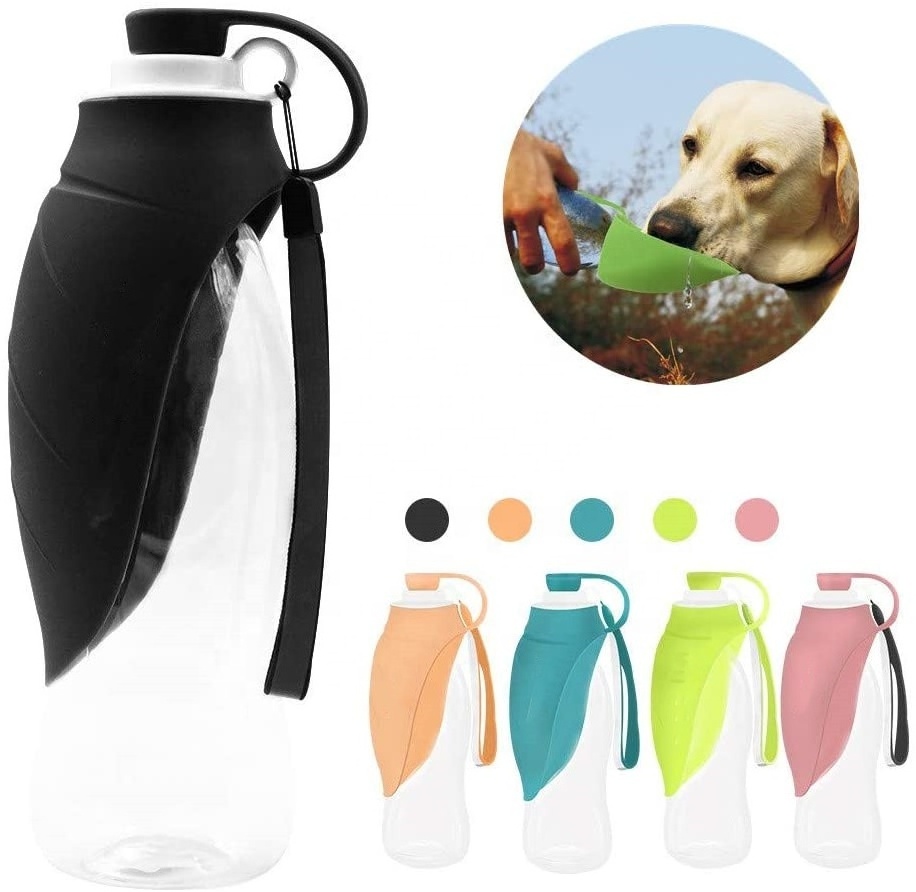 Customized portable cat pet puppy dog cup feeding travel water bottle leak proof bpa free for small large dogs walk pet supplies