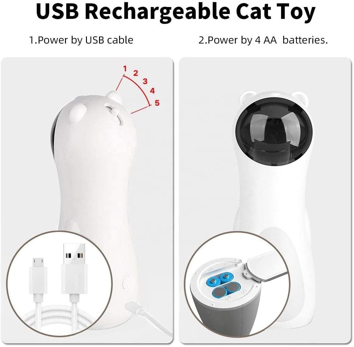 Hot Sale Automatic Cat Laser Toy USB Rechargeable Interactive Laser Toy for Cat Kitten Dogs  Laser Pointer Toys for Cat