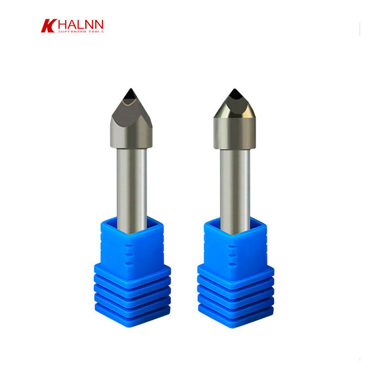 6X90X0.4 carbide chamfer end mills cutting tool Marble engraving bit PCD diamond stone granite V shape cnc carving tool