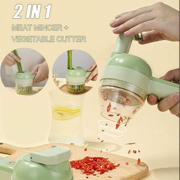 Y1  Smart gadgets electric slicer Vegetable Chopper hand held food processor portable 4 in 1 handheld electric vegetable cutter