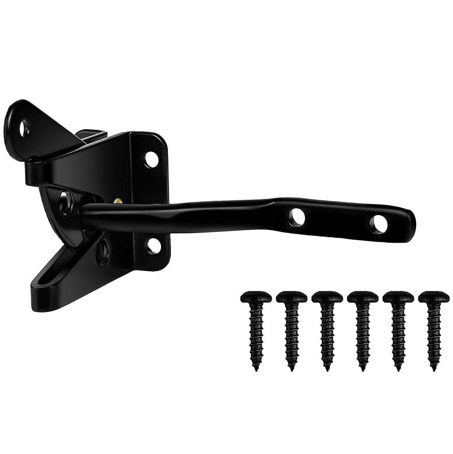 XZ1 Black Powder Coated Rust Resistance Heavy Duty Self-Locking Gate Latch wood gate latch