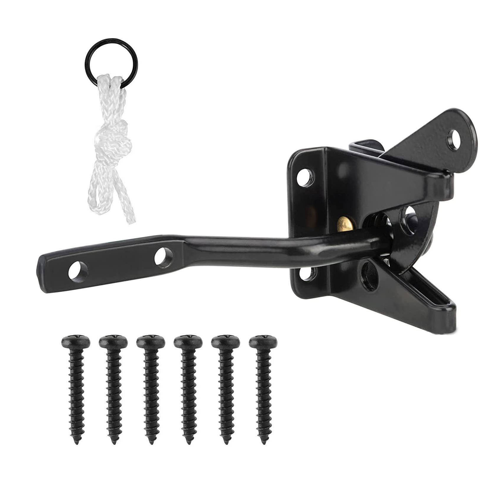 XZ1 Black Powder Coated Rust Resistance Heavy Duty Self-Locking Gate Latch wood gate latch