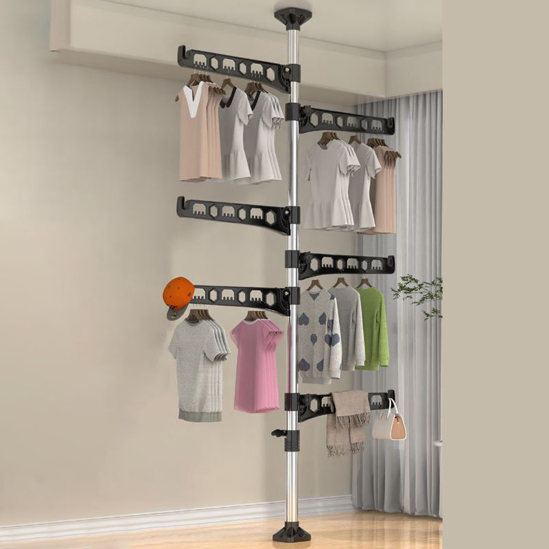 XZ Black Stand Hanger for Clothes Wings Metal Hanger Organizer Space Saving Master Cloth Hangers Rack Storage Organization