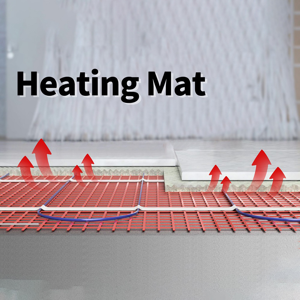 SY1W High Quality Electric Floor Heating Mat for Underfloor Tile Heating with Adhesive Backing Sticky Mesh