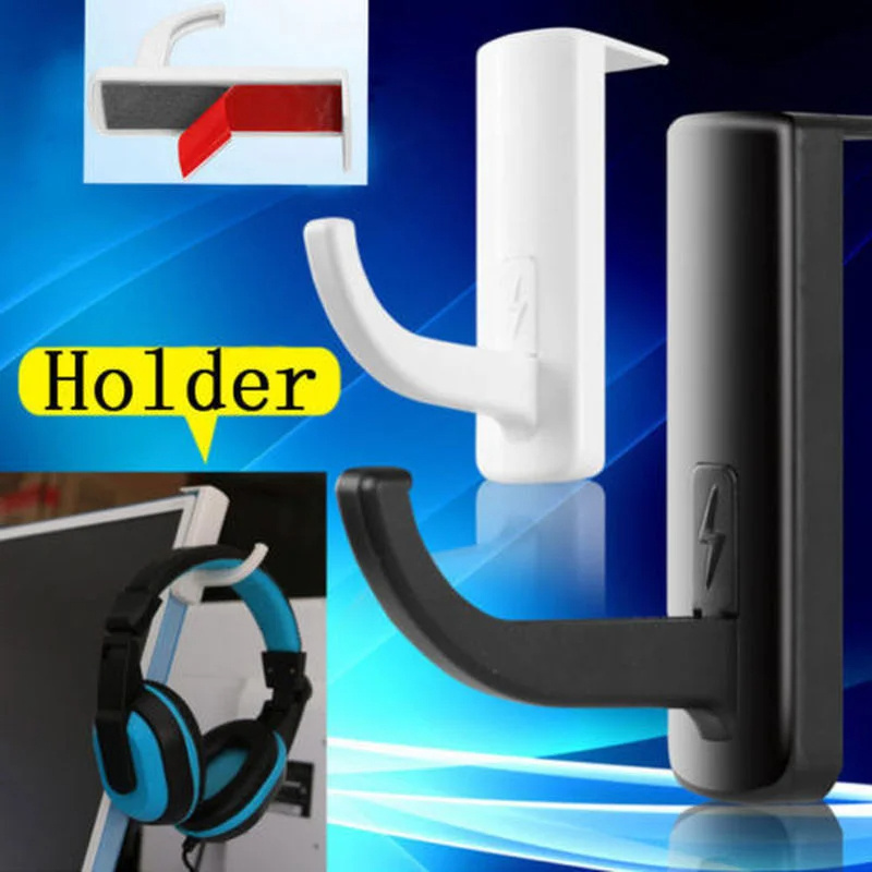 SS858 Internet Bar Earphone Hooks Headphone Headset Hanger Monitor stand Holder Headset Stick-on Hook