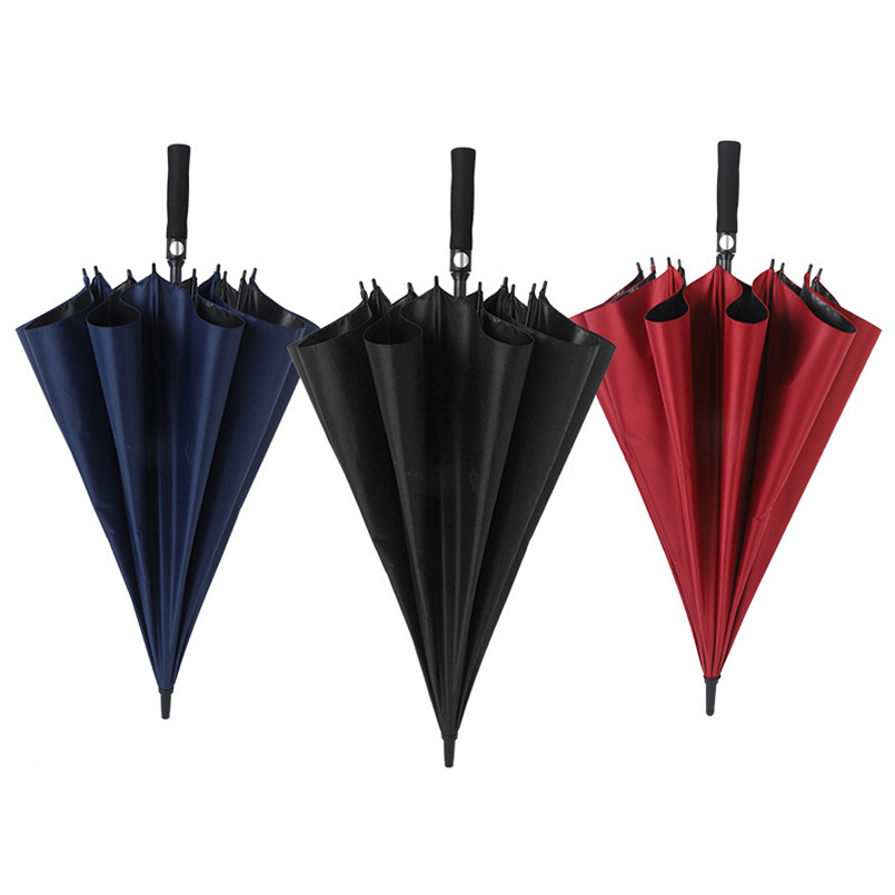 WN33 Promotion Advertising Wholesale Custom Print Logo Golf Straight Umbrella Windproof Big Umbrella for the Rain