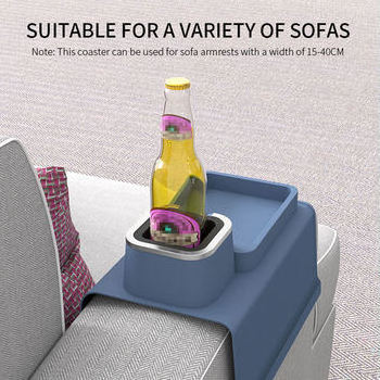 SYW560 Hot New Silicone Sofa Armrest Tray Cup Holder Anti Slip Sofa Coaster Arm Chair Couch sofa armrest cup holder