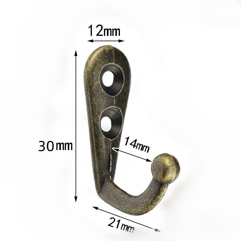 SS71 20 Packed mini Coat and Hat Hook Robe Hook Retro Hooks for Coat/Backpack/Bag/Towel/Key