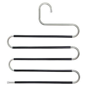 SYW4 S-Type Stainless Steel Clothes Pants Hangers Closet Storage Organizer for Pants Jeans Scarf Hanging Metal Pants Hanger