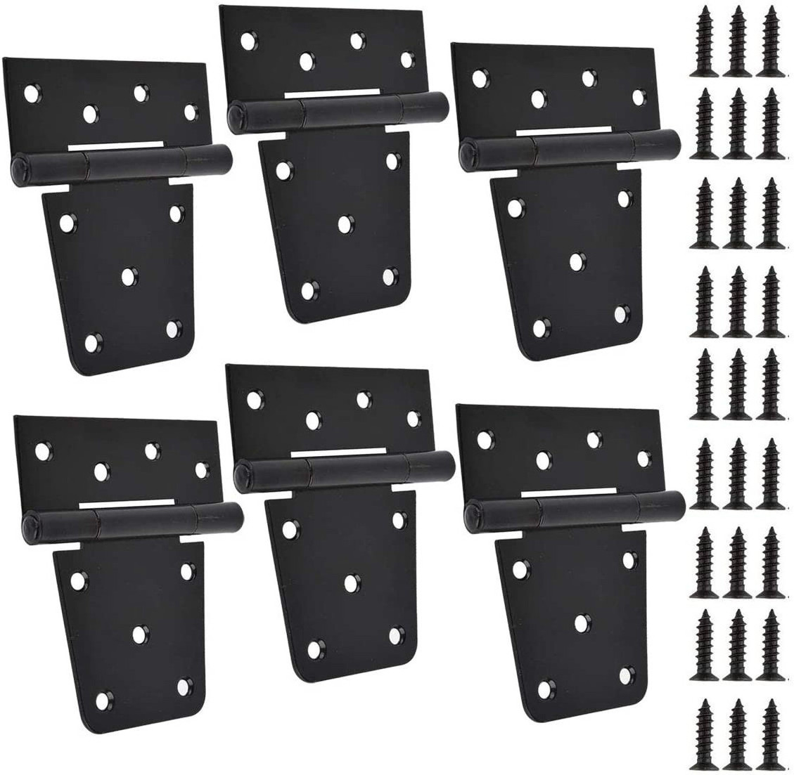 S3Y Wholesale 3.5 inch Black Door Hinges Square Barn Shed Hinges Heavy Duty Gate Hinges