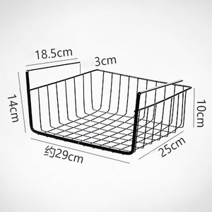 XZX Mesh Wire Laundry Wardrobes Bathroom Kitchen Cabinet Hanging Insert Metal Storage Baskets Under Shelf Basket