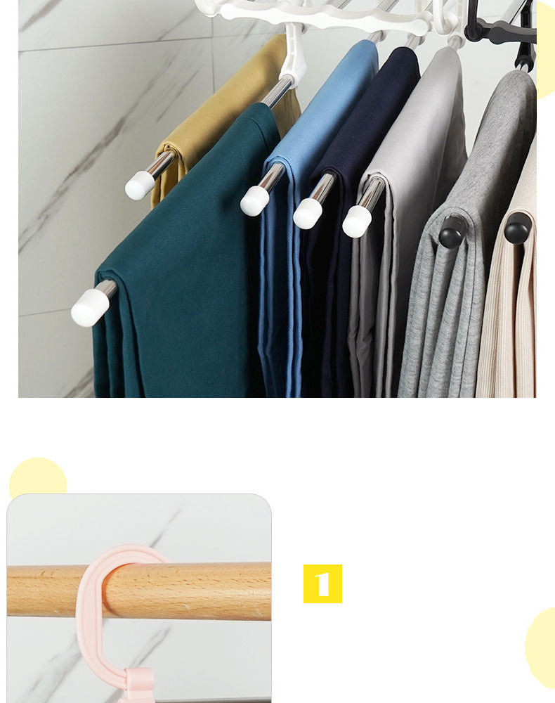 XZ Multi-Functional Magic Folding Pants Hangers Saving Space Non-Slip Clothes Organizer Layered Pants Rack for pant hangers