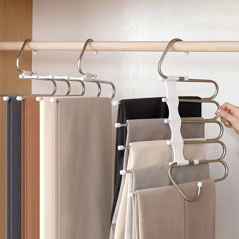 XZ Magic Pants Hangers Space Saving Multifunctional Uses Rack Organizer Multi Functional Pants Rack