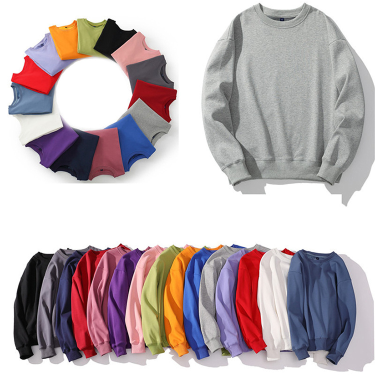 Customized Stylish Crewneck Casual Hip Hop Blank Sweater For Boys High Quality Cotton Oversize Sweatshirt Men