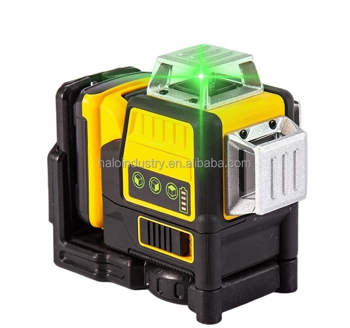 Hotsale lazer level water proof 12 lines 3d cross line 360 laser level green beam 16 lines nivel laser remote for construction